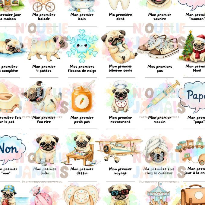 Affiche mes premières fois personnalisable Carlin