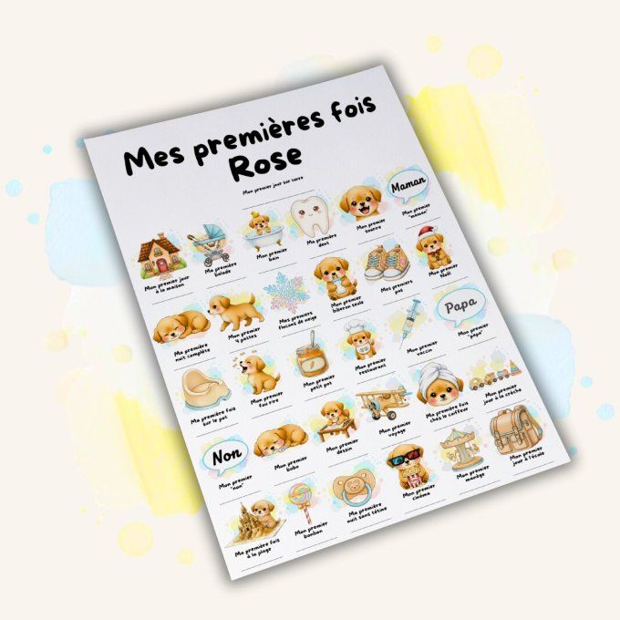 Affiche mes premières fois personnalisable Labrador