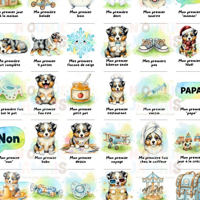 Affiche mes premières fois personnalisable Berger Australien