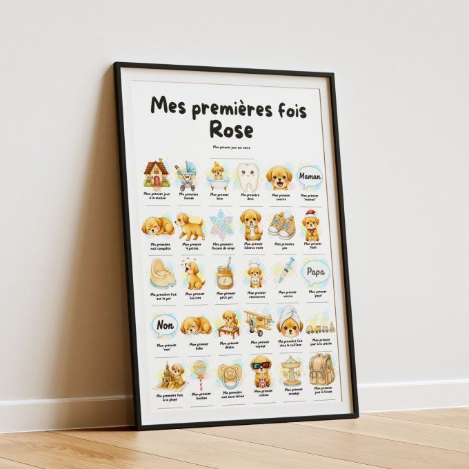 Affiche mes premières fois personnalisable Labrador