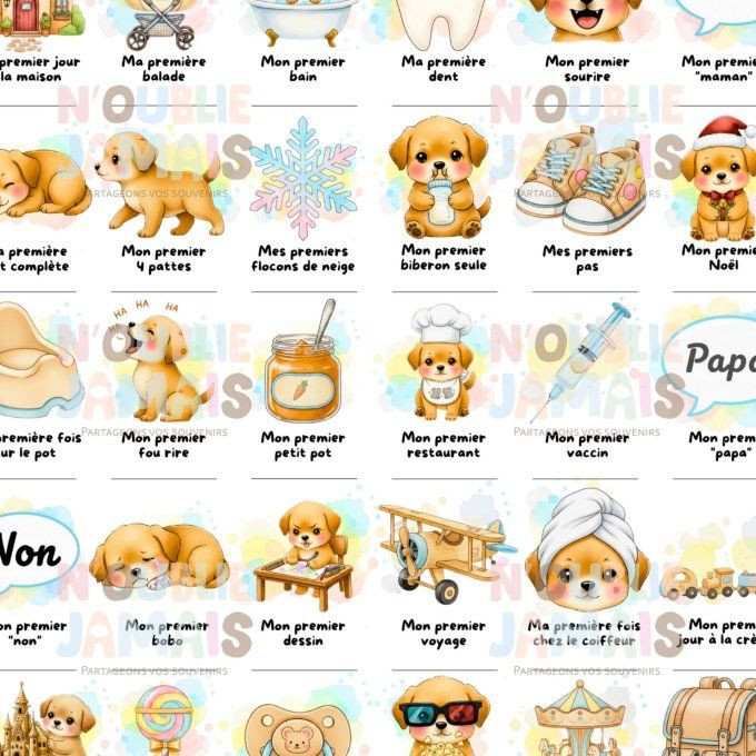 Affiche mes premières fois personnalisable Labrador