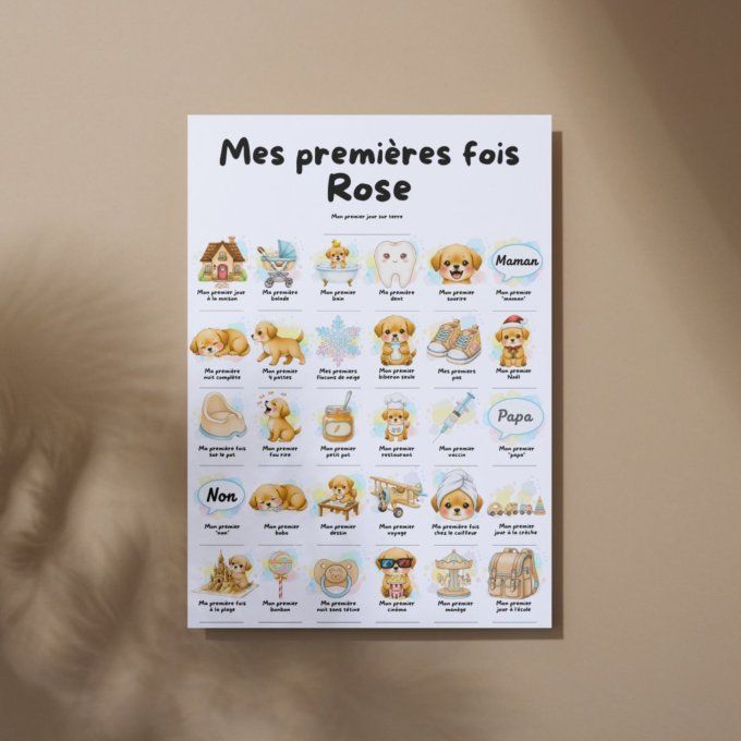 Affiche mes premières fois personnalisable Labrador